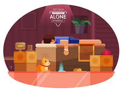 Ygg Illustration-live alone series-Massage