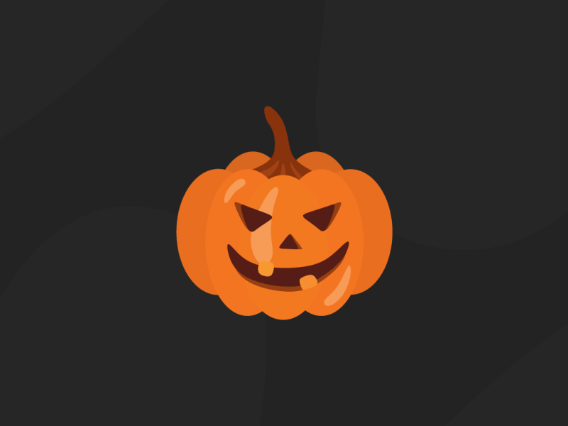 Happy Halloween! black cute gif halloween icon orange pumpkin trick or treat