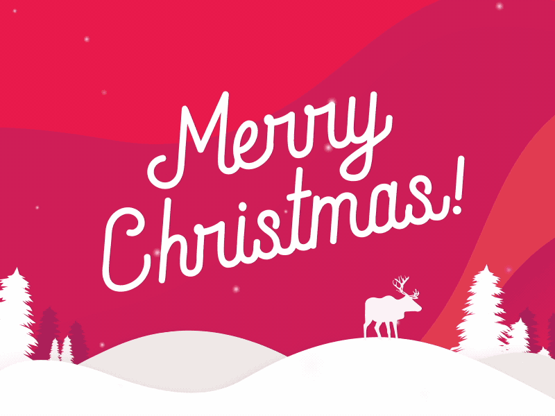 Merry Christmas! branding gif merry christmas motion red snow tailor brands typography