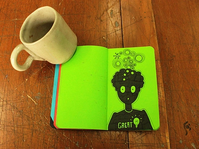 IDEATION blank book coffee doodle doodleaday doodleart idea ideation illustration ink ink illustration