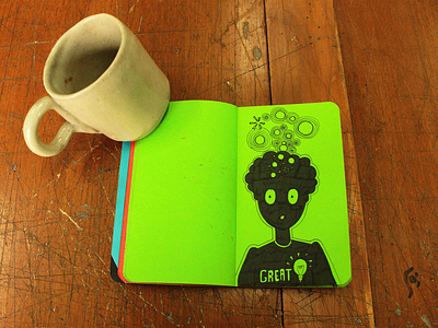 IDEATION blank book coffee doodle doodleaday doodleart idea ideation illustration ink ink illustration