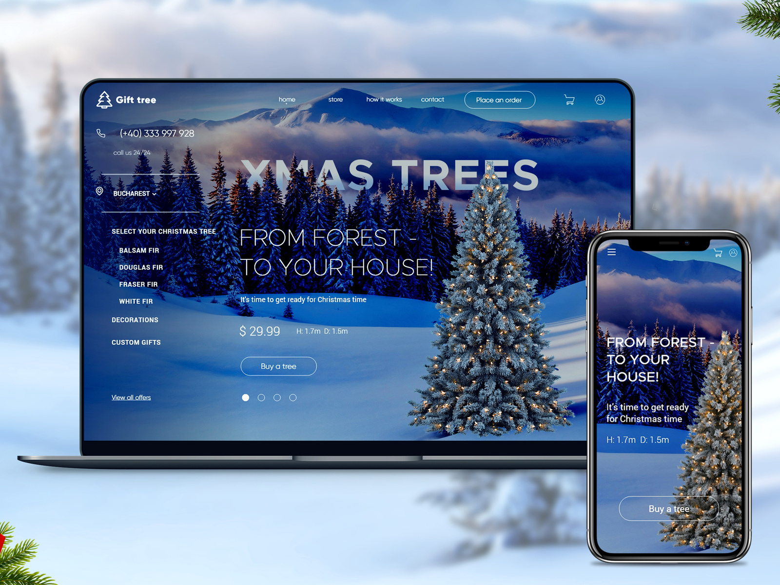 Christmas Tree Shop by Filimon Grigore on Dribbble