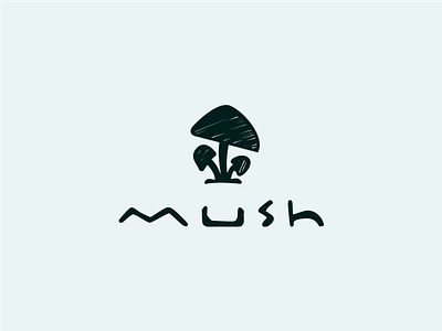 Mush app design graphic icon illustration logo minimal typography vector