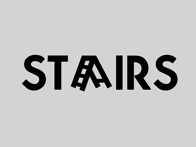 Stairs art branding design graphic icon logo typography