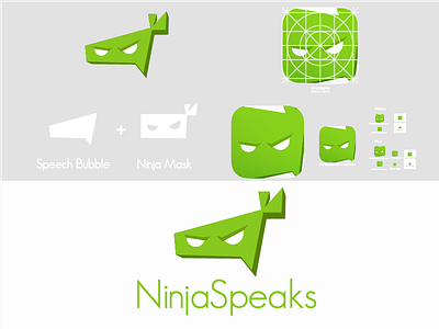 NinjaSpeaks - animation app brand design graphic logo ui ux web