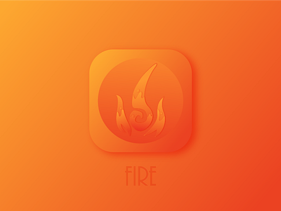 Fire Element app brand design icon logo typography