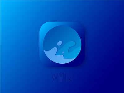 Water Element app art icon logo typography ui ux water