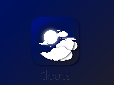 Clouds app art cloud design graphicdesign icon logo ui ux