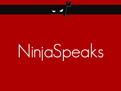 NinjaSpeaks - Black app app icon app ui black design graphic icon logo ninja red
