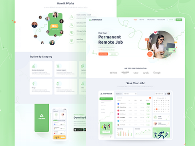 Jobfinder design job job board job finder jobs recruitment ui web