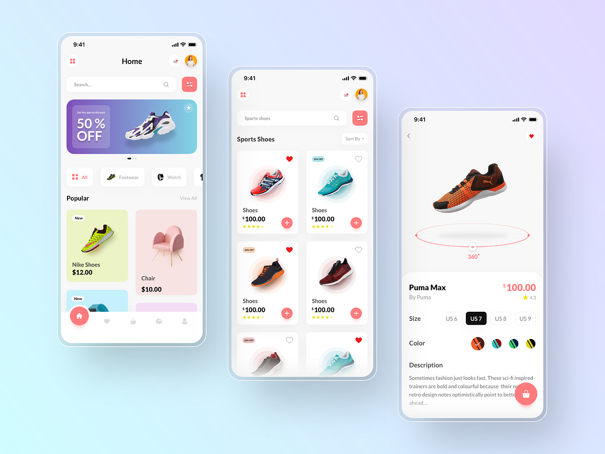 Ecommerce app by MindInventory on Dribbble