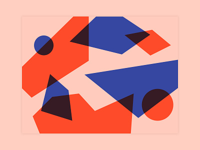 Freeform Friday! blue orange rebound simple composition stickermule