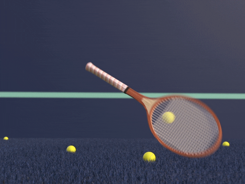 Tennis drill 3d animation ball motion design motion graphics tennis
