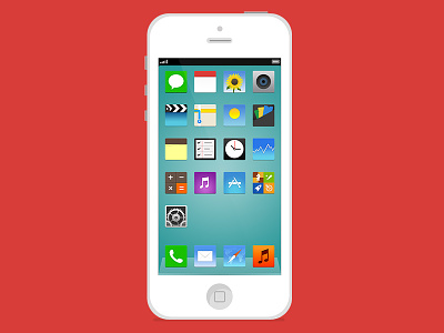 Free - PSD and Icons - Flat iOS iCons