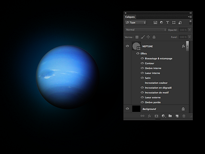 One Layer Style - Neptune blue freebie layer nasa neptune one one layer style picture planet rebound style