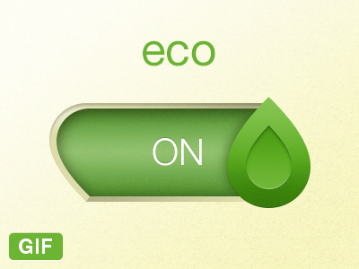 Eco Switch button eco first gif green idea interface off on switch ui user