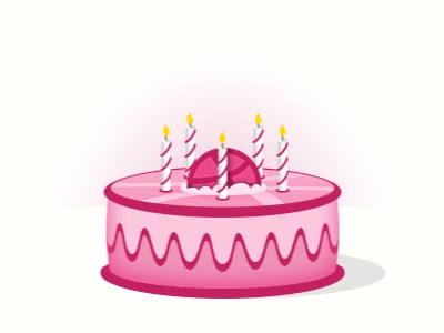 Happy 5th Years cake celebrate challenge dribbble gif motion
