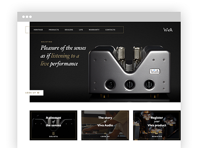 Viva Audio Website editorial music typographic web