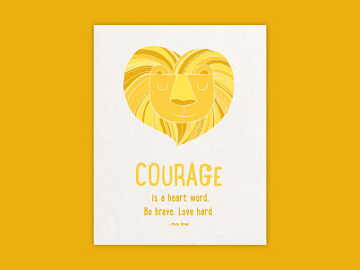 Courage Heart print