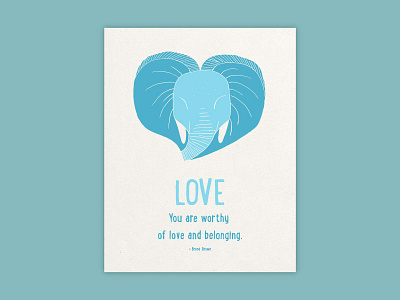 Elephant Love print