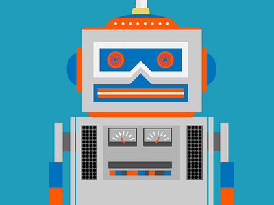 R2 flat illustration robot vector