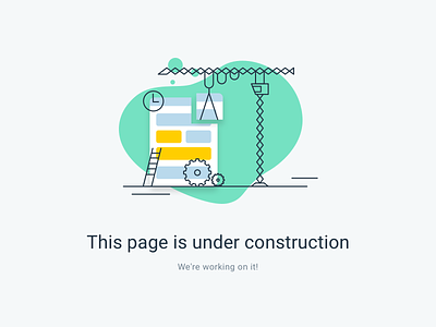 Page is under construction design illustration