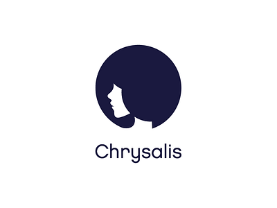 Chrysalis Logo Concept branding female hair hairsalon logo logotype minimal vector