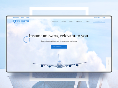 Time For Advice corporate homepage migration travel ui user experience user interface ux visa webdesign website