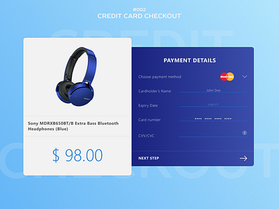 Credit Card Checkout Daily UI Challenge #2 app card challenge checkout creditcard dailyui payment ui uichallenge