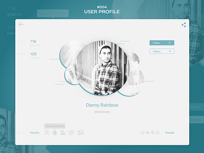 User Profile Daily UI Challenge #4 card challenge dailyui profile social ui uichallenge user userprofile web