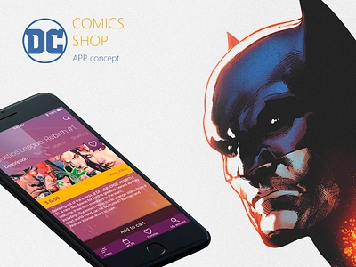 DC Comics Shop App app books comics dc dcuniverse ios shop ui ux