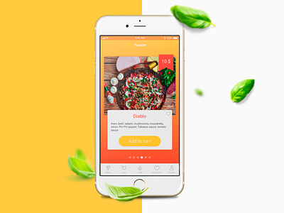 SLICES app concept delivery food foodapp mobile pizza pizzeria shop tasty ui ux