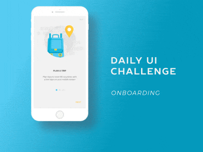 Onboarding animation app boarding challenge motion screen slider swipe travel uichallenge vacation