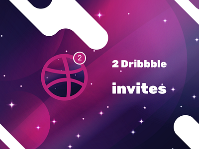 2x Dribbble Invites! dribbble invitations invite invites pink space