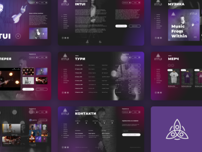 INTUI music band band concept design music ui ux website
