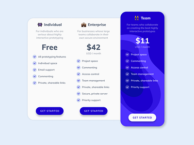 Pricing Daily UI Challenge