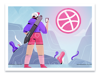 What's up, Dribbble?! art direction colorful debut design illustration illustrator motion design motion graphics photoshop