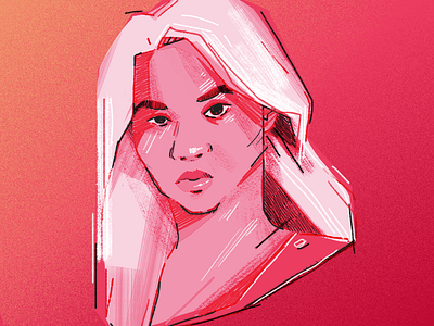 Hayley Kiyoko Style Exploration design digital exploration hayle kiyoko illustration illustrator photoshop portrait style texture