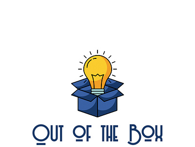 Out Of The Box - Logo Design box logo branding bulb logo creative creative logo design graphic design logo logo design minimal logo design out of the box out of the box logo