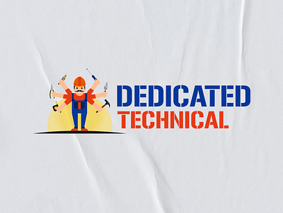 Dedicated Technical UAE branding creative logo design graphic design handyman logo illustration logo technical branding technical services logo uae