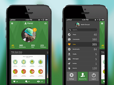 Forrst UI Design app clean ui design flat ui forrst forrst app iphone5 ui mobile ui ui design