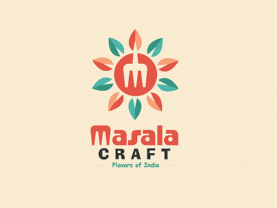 MasalaCraft Logo Desing clean logo color full logo flat logo logo logo design restaurant logo