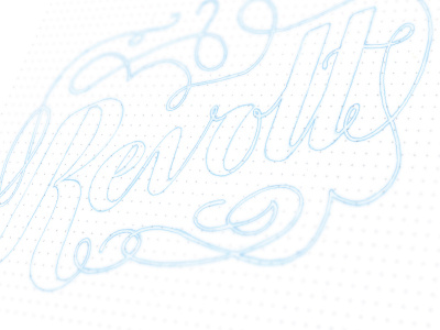 Revolt design hand done type scroll typography