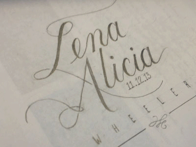 Lena Alicia Animated done fun hand lettering letters logotype pencil sketch type typography