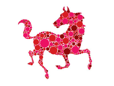 Year of the horse animal fun illustration new year