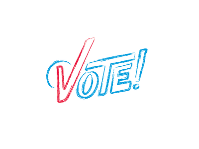 Vote! design font fun hand done illustration lettering sketch texture type typography