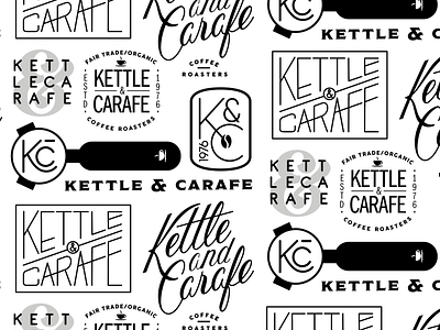 Kettle & Carafe design fun hand done illustration lettering logo packaging sketch type typography
