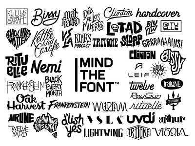 MIND THE LOGOS™ branding design fun graphic design hand done icon illustration logo type vector