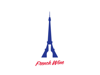 French Wine icon logo rebound
