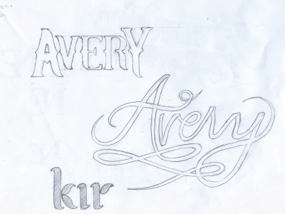 Avery Sketch One hand font lettering script